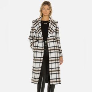 NWT! Sold out. Mackage Long Sienna Plaid  Coat, sz. Small